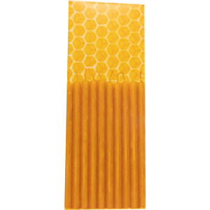 Bienenwachs-Adventslichter , gelb, Bienenwachs, Metall, Papier, 5,50cm x 1,70cm x 14,50cm (Länge x Höhe x Breite)