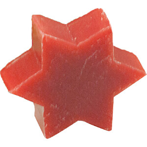 Ein Kleiner Seifentraum Stern , rot, Papier, Seife, 5,00cm x 1,90cm x 5,00cm (Länge x Höhe x Breite)