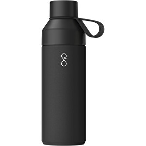 Ocean Bottle 500 Ml Vakuumisolierte Flasche , obsidian black, 70% Recycled stainless steel, 10% PET Kunststoff, 10% Recycelter PET Kunststoff, 10% Silikon Kunststoff, 21,70cm (Höhe)