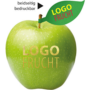 LogoFrucht Apfel Grün - Goldberry + Apfelblatt , , 7,50cm (Höhe)