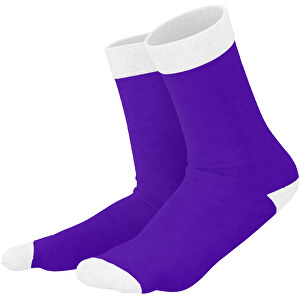 Adam - Die Premium Business Socke , violet / weiß, 85% Natur Baumwolle, 12% regeniertes umwelftreundliches Polyamid, 3% Elastan, 36,00cm x 0,40cm x 8,00cm (Länge x Höhe x Breite)