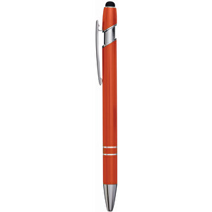 Aluminium-Kugelschreiber MERCHANT , orange, Aluminium / Silikon, 14,20cm (Länge)