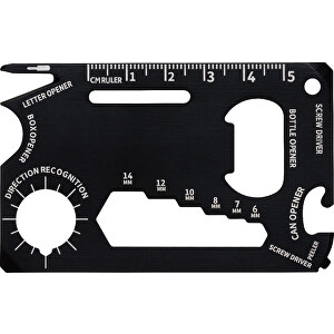 Multifunktions-Werkzeug RE98-CARDMATE , schwarz, Edelstahl, 8,50cm x 0,20cm x 5,34cm (Länge x Höhe x Breite)