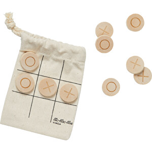 VINGA Tic-Tac-Toe Mini-Spiel , braun, Holz, 13,50cm x 0,50cm (Länge x Höhe)