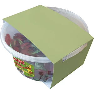 Boîtes rondes HARIBO avec bande ...