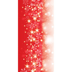 Weihnachtskarte Sterne , rot, Papier, Metall, Folie, 10,50cm x 21,00cm (Länge x Breite)