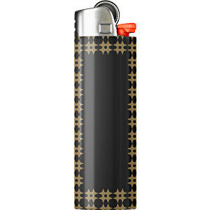 BIC® J26 Digital Wrap Feuerzeug , BiC, schwarz / gold, Delrin®, Stahl, 2,50cm x 1,50cm x 8,20cm (Länge x Höhe x Breite)