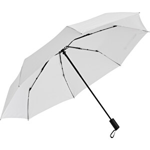 Vollautomatischer Windproof-Taschenschirm MISTRAL , weiß, Metall / Fiberglas / Polyester, 73,00cm (Länge)