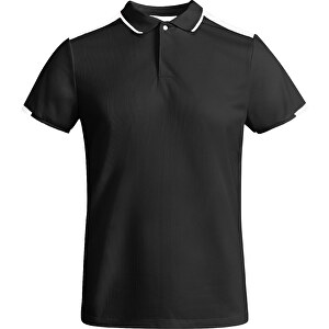 Tamil Sport Poloshirt Für Kinder , schwarz, Piqué Strick mit Cool Fit Finish 50% Recyceltes Polyester, 50% Polyester, 140 g/m2, 16, 