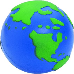 Erdkugel , blau/grün, Material: Polyurethanschaum, 6,50cm x 6,50cm x 6,50cm (Länge x Höhe x Breite)