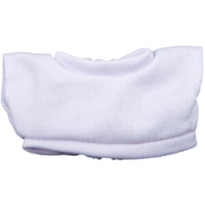 Mini-T-Shirt Mit Klettverschluss , weiss, Material: Polyester, 4,00cm x 0,60cm x 7,50cm (Länge x Höhe x Breite)