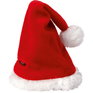Weihnachtsmütze , rot, Material: Polyester, 20,00cm x 2,50cm x 12,00cm (Länge x Höhe x Breite)
