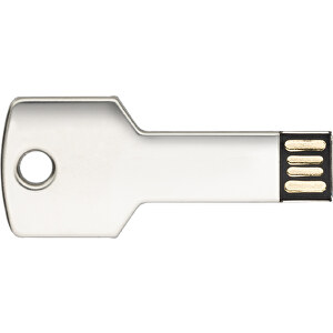 USB-Stick Schlüssel 2.0 1GB , Promo Effects MB , silber MB , 1 GB , Metall MB , 3 - 10 MB/s MB , 5,70cm x 2,40cm (Länge x Breite)