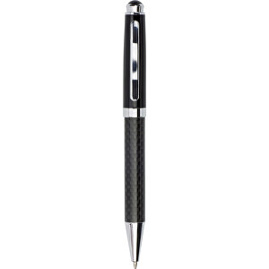 Kugelschreiber Klassik , Charles Dickens, schwarz, Metall, Karbon Fiber, Messing, 13,80cm (Höhe)