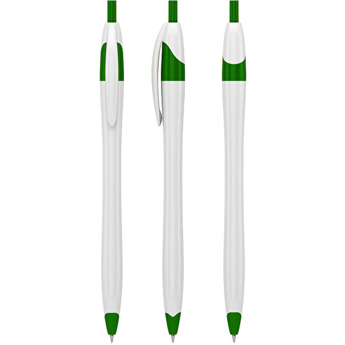Kugelschreiber Bergen , Promo Effects, grün, Kunststoff, 14,80cm (Länge), Bild 1