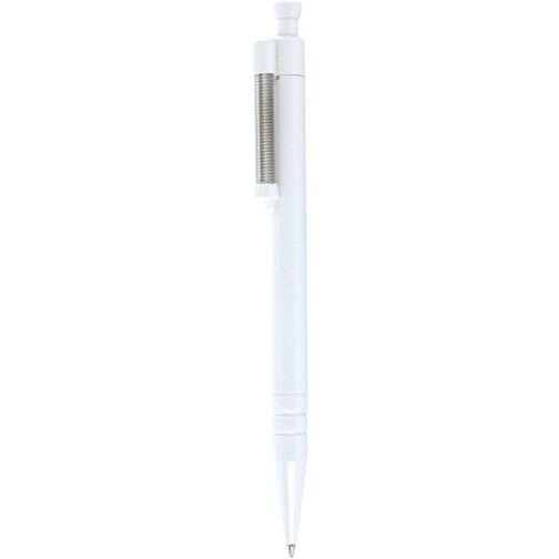 Kugelschreiber SPRING , Ritter-Pen, weiß, ABS-Kunststoff, 14,10cm (Länge), Bild 1