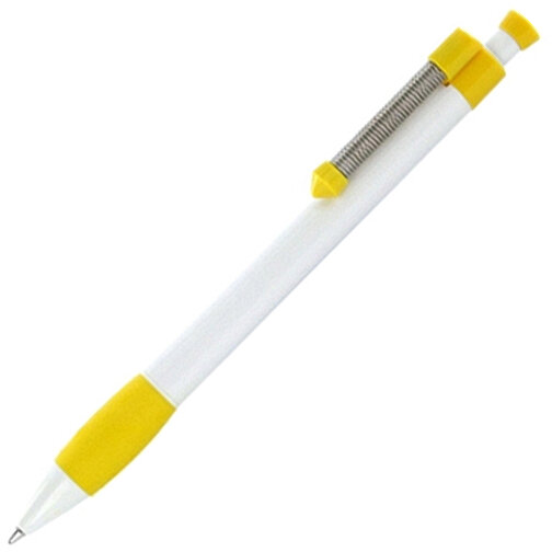 Kugelschreiber Spring Grippy , Ritter-Pen, zitronen-gelb, ABS-Kunststoff, 14,10cm (Länge), Bild 2