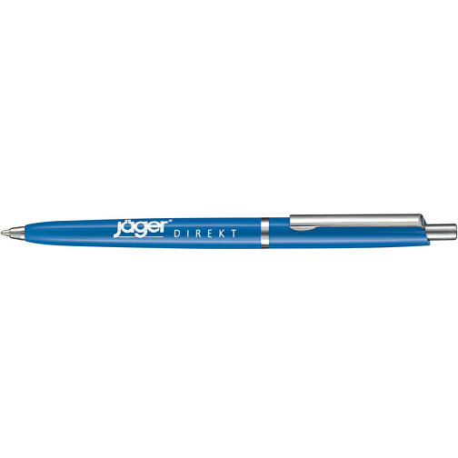 Kugelschreiber CLASSIC , Ritter-Pen, azurblau, ABS-Kunststoff, 13,40cm (Länge), Bild 3