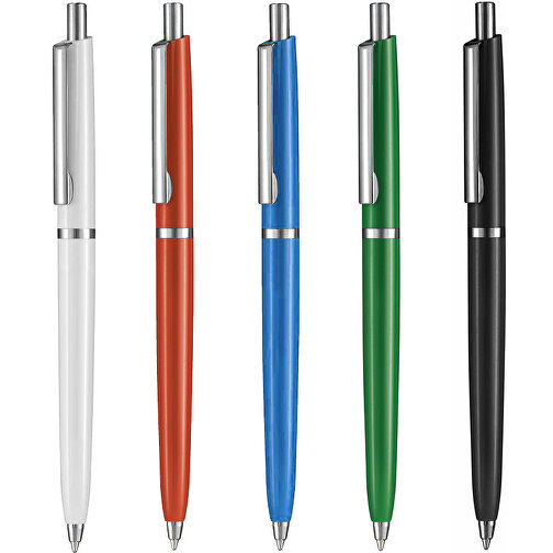 Kugelschreiber CLASSIC , Ritter-Pen, azurblau, ABS-Kunststoff, 13,40cm (Länge), Bild 4