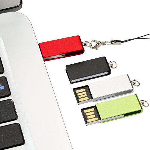 USB-Stick REVERSE 2GB , Promo Effects MB , schwarz MB , 2 GB , Kunststoff/Metall MB , 3 - 10 MB/s MB , 3,20cm x 0,60cm x 1,20cm (Länge x Höhe x Breite), Bild 6