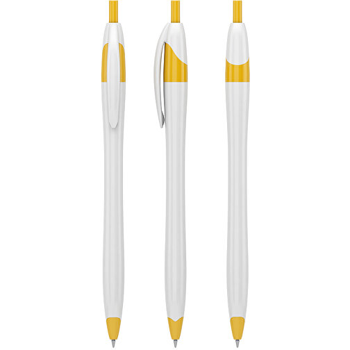 Kugelschreiber Bergen , Promo Effects, gelb, Kunststoff, 14,80cm (Länge), Bild 1
