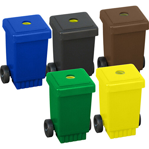Mülltonnen-Spitzer - Recycelt , Green&Good, gelb, recycelter Kunststoff, 6,50cm x 4,50cm x 4,50cm (Länge x Höhe x Breite), Bild 3