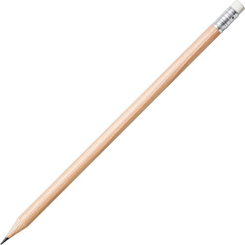 STAEDTLER Bleistift Rund Mit Radiertip, Natur , Staedtler, natur, Holz, 18,70cm x 0,80cm x 0,80cm (Länge x Höhe x Breite), Bild 2