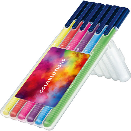 STAEDTLER Triplus Color, Box Mit 6 Stiften , Staedtler, transparent, Kunststoff, 17,00cm x 1,70cm x 6,70cm (Länge x Höhe x Breite), Bild 1