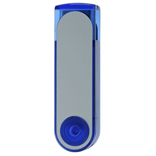 USB-Stick SWING II 8GB , Promo Effects MB , blau / transparent MB , 8 GB , Kunststoff/Aluminium MB , 3 - 10 MB/s MB , 5,90cm x 1,10cm x 1,65cm (Länge x Höhe x Breite), Bild 1