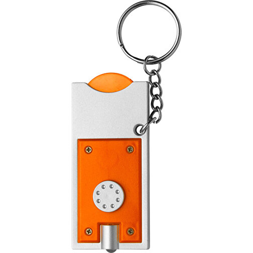 Portachiavi con luce Led (arancione, PS, metallo, 13g) come giveaways su