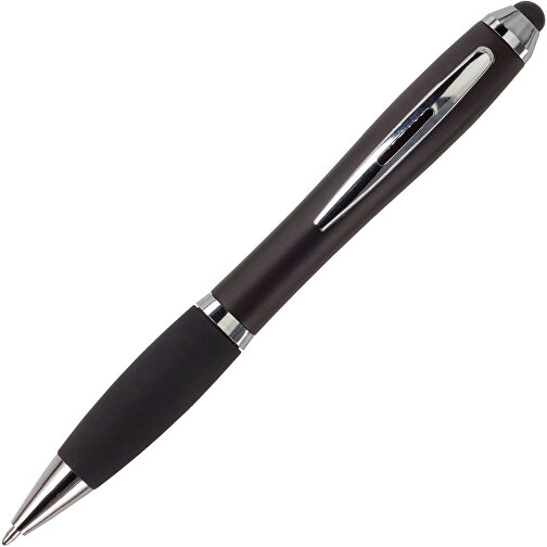 Kugelschreiber Aus Kunststoff Lana , schwarz, ABS, Plastik, Metall, Kautschuk, 13,30cm (Höhe), Bild 2