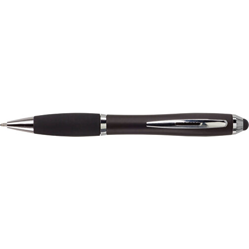 Kugelschreiber Aus Kunststoff Lana , schwarz, ABS, Plastik, Metall, Kautschuk, 13,30cm (Höhe), Bild 3
