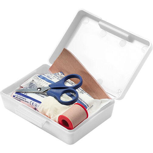 Notfall-Set 'Box', Klein , weiß, Kunststoff, 12,50cm x 4,00cm x 8,50cm (Länge x Höhe x Breite), Bild 1