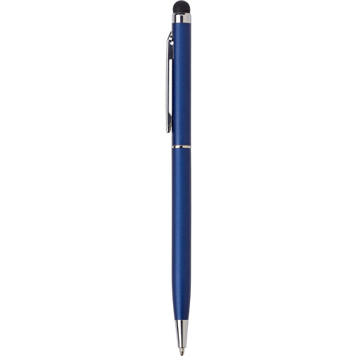 Kugelschreiber Aus Aluminium Irina , kobaltblau, Aluminium, Metall, Kautschuk, 13,40cm (Höhe), Bild 1