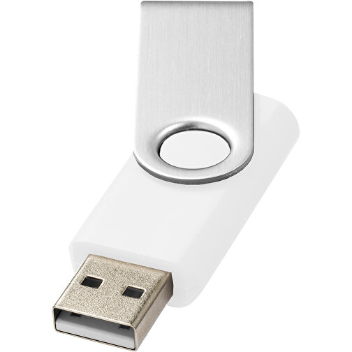 Rotate-Basic 2 GB USB-Stick , weiß / silber MB , 2 GB , Kunststoff, Aluminium MB , 5,80cm x 1,00cm x 1,90cm (Länge x Höhe x Breite), Bild 1