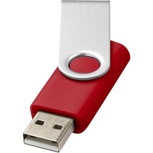 Rotate-Basic 2 GB USB-Stick , rot / silber MB , 2 GB , Kunststoff, Aluminium MB , 5,80cm x 1,00cm x 1,90cm (Länge x Höhe x Breite), Bild 1