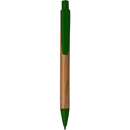Penna a sfera in bamboo, refill blu, Immagine 1