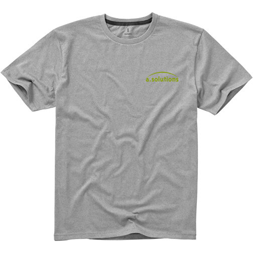 Nanaimo T-Shirt Für Herren , grau meliert, Single jersey Strick 90% Baumwolle, 10% Viskose, 160 g/m2, L, , Bild 3