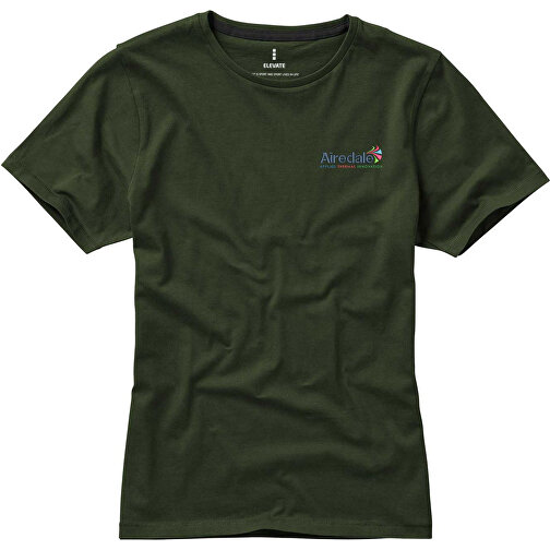 Nanaimo – T-Shirt Für Damen , armeegrün, Single jersey Strick 100% BCI Baumwolle, 160 g/m2, XL, , Bild 4