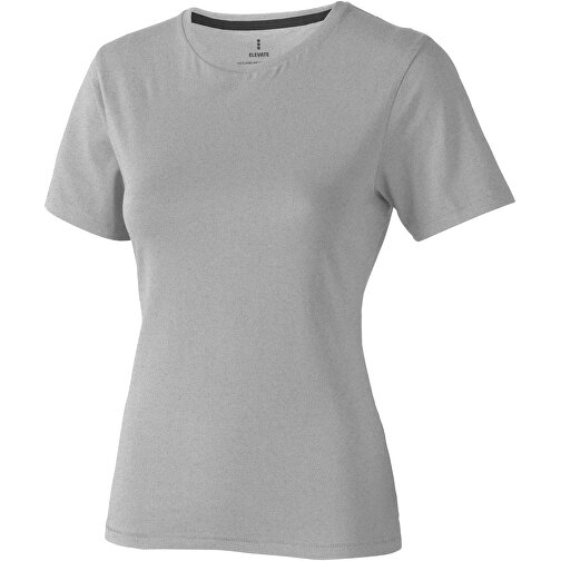 Nanaimo – T-Shirt Für Damen , grau meliert, Single jersey Strick 90% Baumwolle, 10% Viskose, 160 g/m2, L, , Bild 1