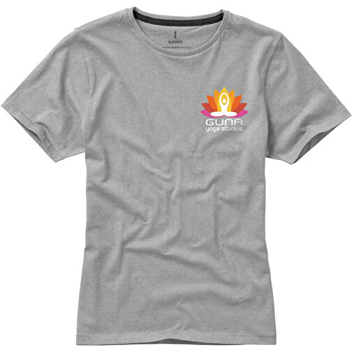Nanaimo – T-Shirt Für Damen , grau meliert, Single jersey Strick 90% Baumwolle, 10% Viskose, 160 g/m2, XL, , Bild 2