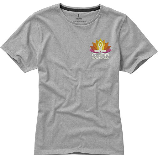 Nanaimo – T-Shirt Für Damen , grau meliert, Single jersey Strick 90% Baumwolle, 10% Viskose, 160 g/m2, XXL, , Bild 4