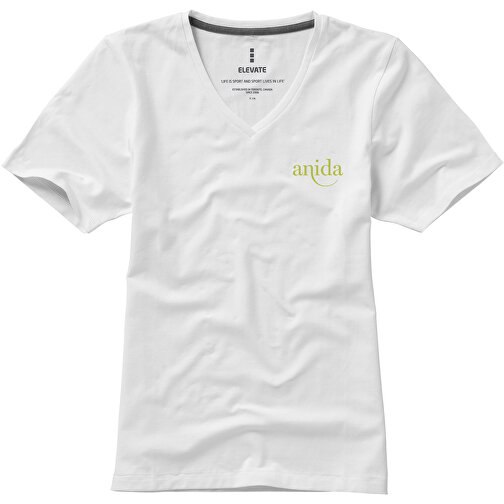 Kawartha T-Shirt Für Damen Mit V-Ausschnitt , Green Concept, weiss, Single jersey Strick 95% GOTS zertifizierte Bio Baumwolle, 5% Elastan, 200 g/m2, XS, , Bild 2