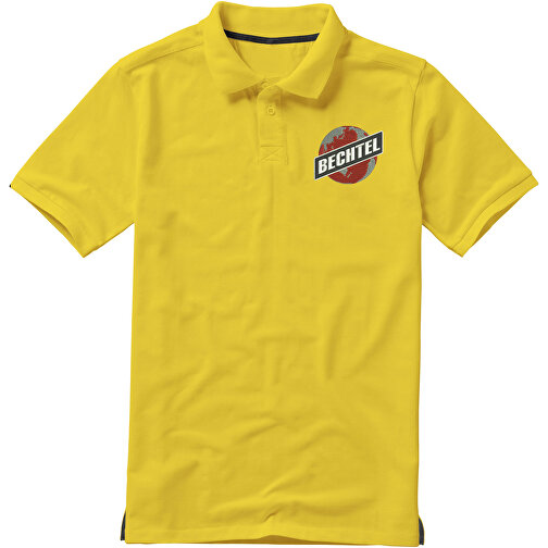 Calgary Poloshirt Für Herren , gelb, Piqué Strick 100% BCI Baumwolle, 200 g/m2, S, , Bild 3