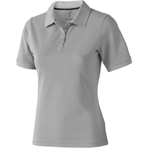 Calgary Poloshirt Für Damen , grau meliert, Piqué Strick 90% Baumwolle, 10% Viskose, 200 g/m2, XS, , Bild 1