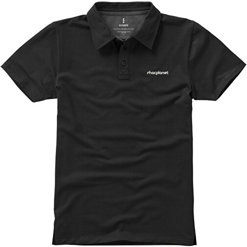 Markham Stretch Poloshirt Für Herren , schwarz, Double Pique Strick 5% Elastan, 95% BCI Baumwolle, 200 g/m2, XS, , Bild 2