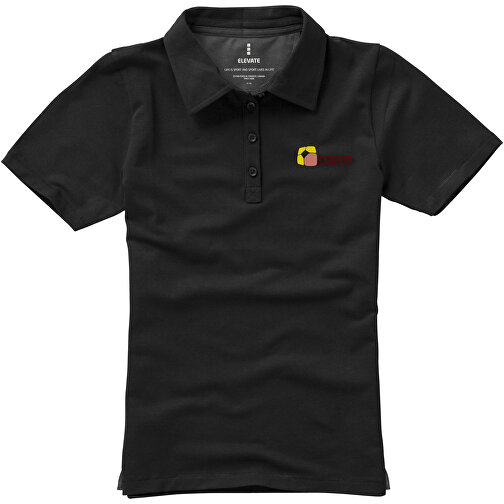 Markham Stretch Poloshirt Für Damen , schwarz, Double Pique Strick 5% Elastan, 95% BCI Baumwolle, 200 g/m2, XS, , Bild 2