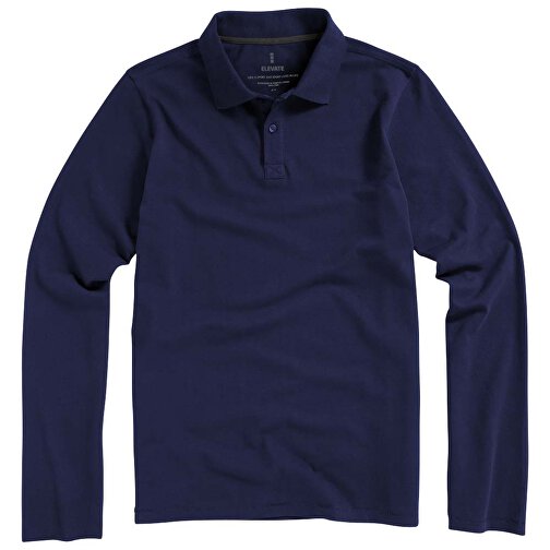 Oakville Langarm Poloshirt Für Herren , navy, Piqué Strick 100% BCI Baumwolle, 200 g/m2, XXXL, , Bild 12