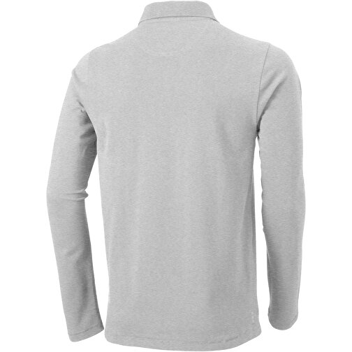 Oakville Langarm Poloshirt Für Herren , grau meliert, Piqué Strick 90% Baumwolle, 10% Viskose, 200 g/m2, M, , Bild 7