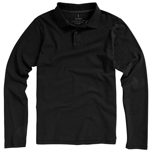 Oakville Langarm Poloshirt Für Herren , schwarz, Piqué Strick 100% BCI Baumwolle, 200 g/m2, XS, , Bild 24